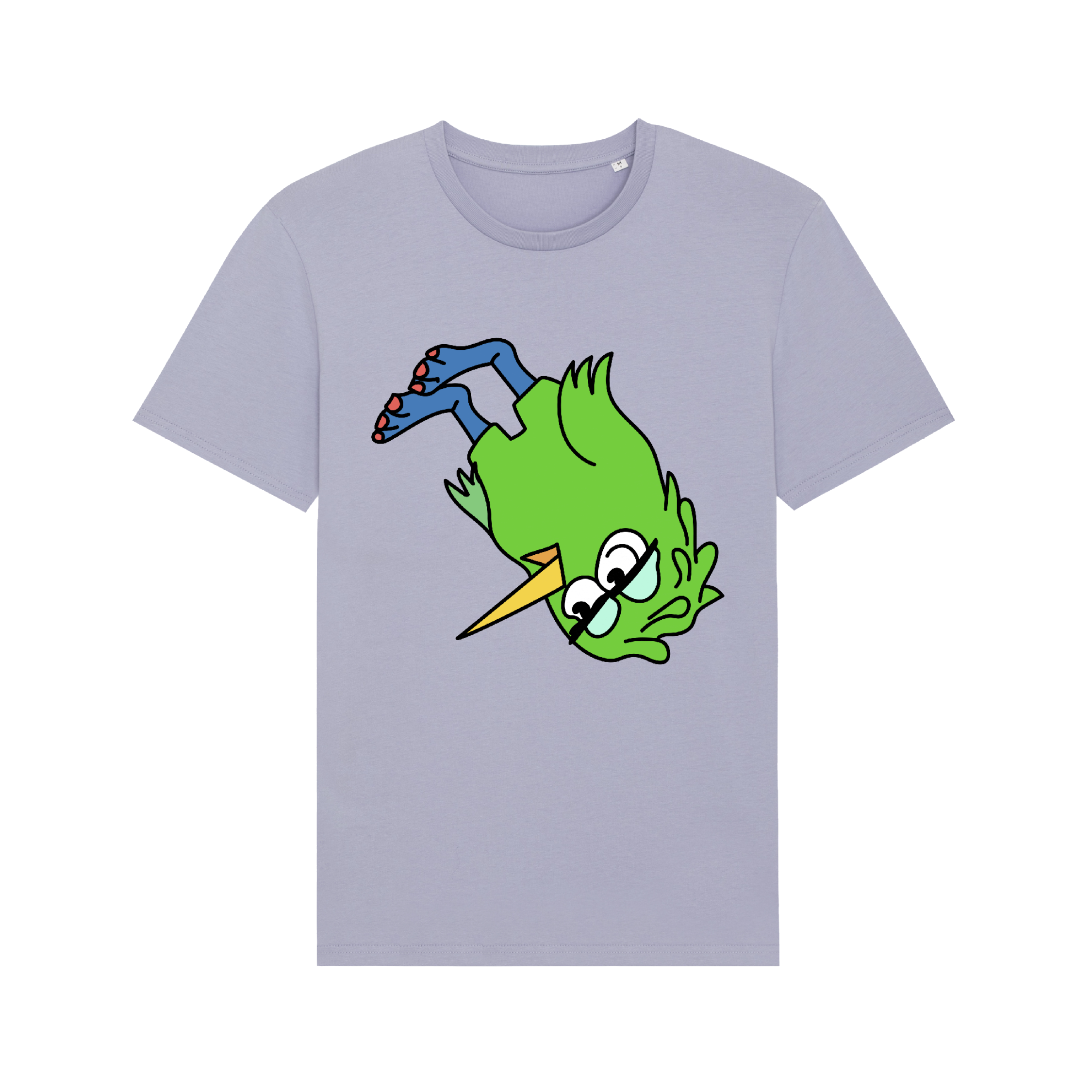 product image of illustrated t-shirt with colorful bird print _sarah_haug